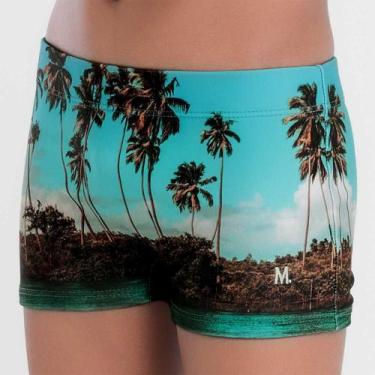 Imagem de Sunga boxer infantil com estampa de paisagem - MASH