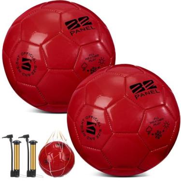 Imagem de Conjunto de bolas de futebol vermelhas Shappy Size 3 de 18 cm e 2 peça