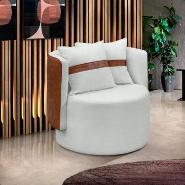 Imagem de Poltrona Orgânica Maya Boucle com material sintético Caramelo Luxo - A