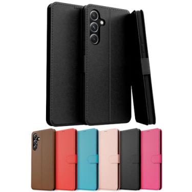 Imagem de Capa Capinha Carteira Flip Couro Compatível Samsung Galaxy A55 Premium (MARROM)