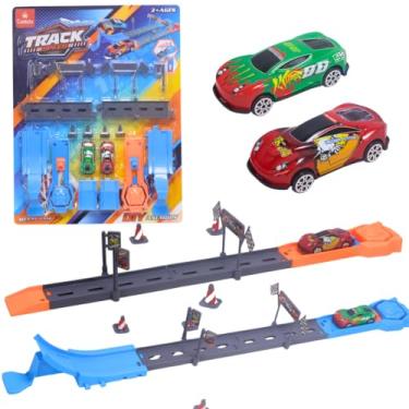 Imagem de CASTELA PISTA DE COMPETICAO COM LANCADOR E 2 CARRINHOS CBS1214