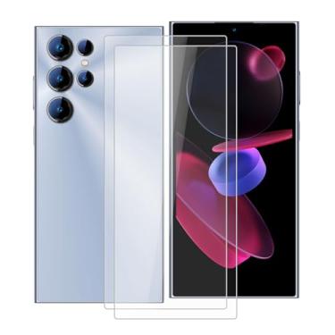 Imagem de YQINHHME Película protetora de tela de vidro temperado Oukitel C61, [2 unidades] Película protetora de dureza 9H para Oukitel C61 (6,9 polegadas), altamente transparente, antiarranhões, película de