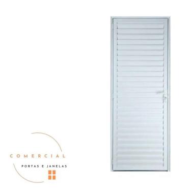 Imagem de porta palheta branca 210 x 70 linha 25 - Comercial Portas e Janelas
