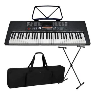 Imagem de Kit Teclado Musical Estudante Iniciante 5/8 + Capa Suporte