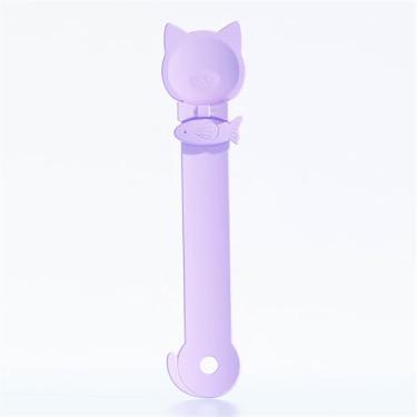 Imagem de Alimentador de apertar em forma de gato com design de peixe, dispensador de pasta de ração para animais de estimação, fácil de usar e limpar, ótimo custo-benefício, 1 pacote