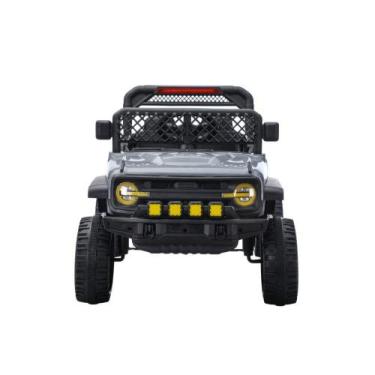 Imagem de Jipe Elétrico Infantil Bang Toys N6 Com Controle Remoto Cinza 12v