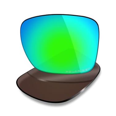Imagem de Mryok Lentes de reposição para óculos de sol Costa Del Mar Mainsail, HD Polarized, proteção UV, resistente a impactos e ajuste perfeito, Verde esmeralda espelhado, One Size