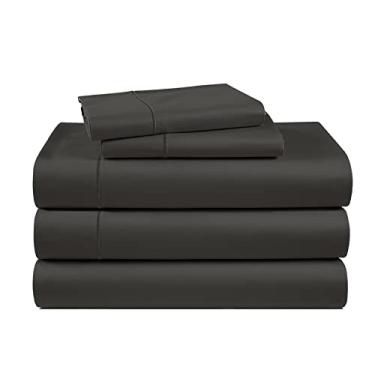 Imagem de LANE LINEN Lençóis de cama king size divididos 100% algodão egípcio para camas ajustáveis, costuras reforçadas totalmente elásticas, lençol king com bolso extra profundo, sem fiapos, lençóis