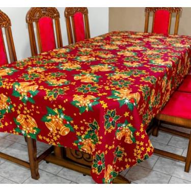 Imagem de Toalha de mesa estampada natalina natal 100% oxford varios tamanhos(01,3,50X1,40)