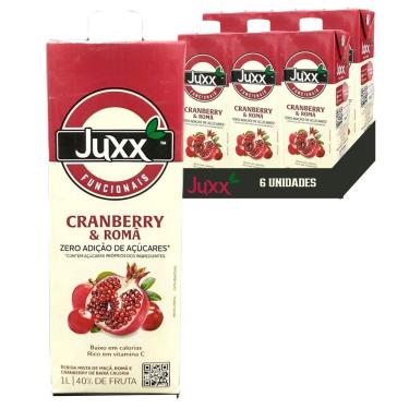 Imagem de Suco De Cranberry & Romã Juxx 40% Suco 1L  6 Unidades 