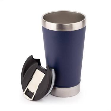Imagem de Copo Térmico Tampa E Abridor Parede Dupla Inox a Vácuo 510ml - MORI, A