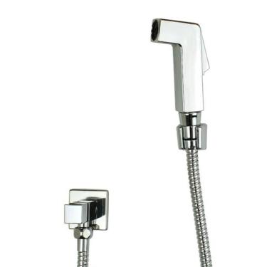 Imagem de Ducha Higienica Abs 1,20 Cm Com Registro Quadrado 1/4 Volta Metal - AM