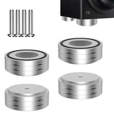 Imagem de Viborg Picos de alto-falante HiFi, 58 x 22 mm, 4 x almofada de isolamento para pés, amortecedor de choque com anel de borracha e parafusos de montagem (M4 x 0,7) para gravador DAC de toca-discos AMP