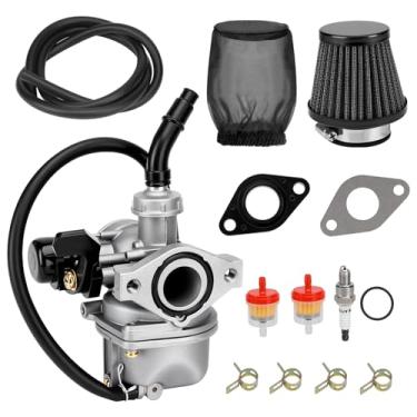 Imagem de Carburador PZ19 19 mm compatível com TaoTao 50cc 70cc 90cc 110cc 125cc ATV Pit Dirt Bike Coolster Apollo Baja Kazuma Falcon DB10 DB24 GK110 4Wheeler ATV Go Kart CRF50 XL70 (preto)