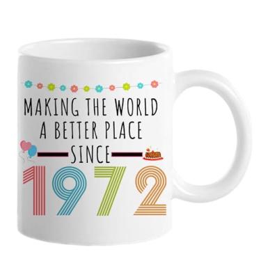 Imagem de Choinn 1972 Presentes de aniversário de 54 anos para mulheres e homens, presente de aniversário de 54 anos, caneca de café para mãe, pai, avó, vovô, ideias de presentes de aniversário de 54 anos, Dia