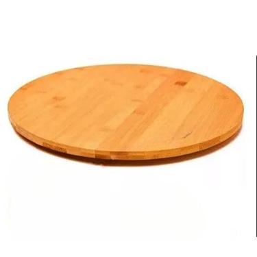Imagem de Tabua de Bambu Giratória 360° Centro de Mesa Petisqueira Gamela
