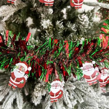 Imagem de Guirlanda rosa de Natal - guirlanda metálica rosa brilhante para dia dos namorados, aniversário, casa, decoração de Natal (2 metros)