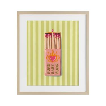 Imagem de Stupell Industries Impressão emoldurada Burn Baby Matches Birch Under Glass, design de Elyse Anastacia, 40 x 33