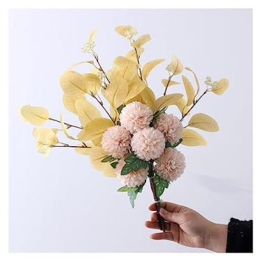 Imagem de Flores artificiais Flores de seda artificiais brancas, buquê anêmona para casamento, festa em casa, decoração mesa, planta, flor falsa(L)