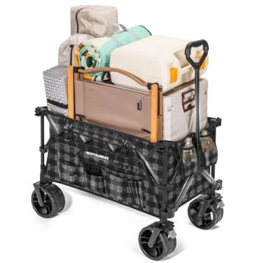 Imagem de Whitsunday Vagão dobrável dobrável, vagões de praia utilitários resistentes com rodas todo-o-terreno para acampamento, jardim, esportes, preto