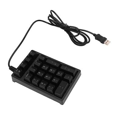 Imagem de Teclado Numérico Mecânico Com Fio 21 Teclas Interruptor Azul Cor Led Usb Portátil K21 Numpad Teclado Numérico para Computador Portátil