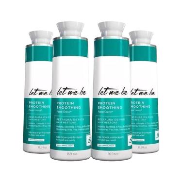 Imagem de Kit 4 Escovas Progressivas Let Me Be Passo Único 1 Litro