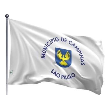 Imagem de Bandeira do Município de Campinas Dupla Face Estampada Tamanho 90x128c