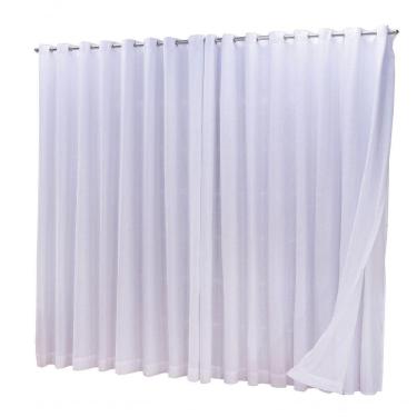 Imagem de Cortina Microfibra Com Linho 6,00x2,80 Para Trilho Suíço