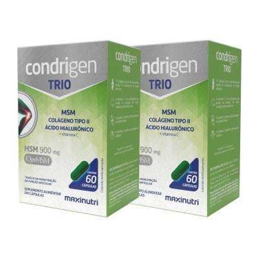 Imagem de Kit 2 Condrigen Trio MSM Colágeno Tipo 2 + Ácido Hialurônico 60 Cáps Maxinutri-Unissex