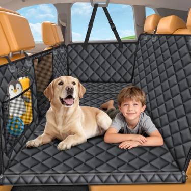 Imagem de URPOWER Extensor de banco traseiro para cães - Capa de assento de carro para cachorro com fundo rígido para banco traseiro, rede dobrável para cães, SUV e caminhão, protetor de assento traseiro para