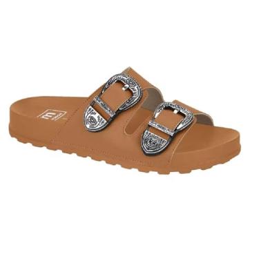 Imagem de Sandalia Moleca Papete Fivela Metal Ref 5436.402.7800 Camel 037