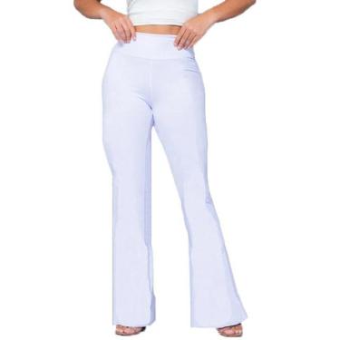 Imagem de Calça Flare Bailarina Enfermeira Técido Ultra Grosso Power Suplex Poliéster WOLFOX-Feminino