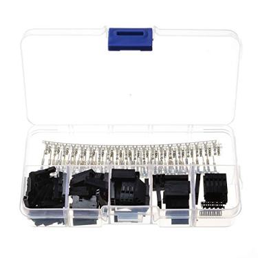 Imagem de 250 peças 2,54 mm 1/2/3/4/5 pinos conectores jumper cabo elétrico macho fêmea pino cabeçalho carcaça crimpagem kit terminal