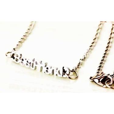 Imagem de Colar Escrita Best Friends Amigas Folheado Níquel - Milena Folheados