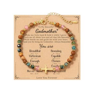 Imagem de Presente de melhor amiga para mulheres, pulseira de cruz cristã para mulheres, presentes de aniversário de batismo e páscoa para mulheres, pulseiras de amizade de melhor amiga, presentes de