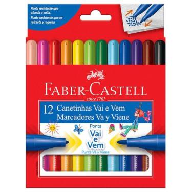 Imagem de Caneta Hidrográfica Vai e Vem 12 Cores - Faber Castell - Faber-Castell
