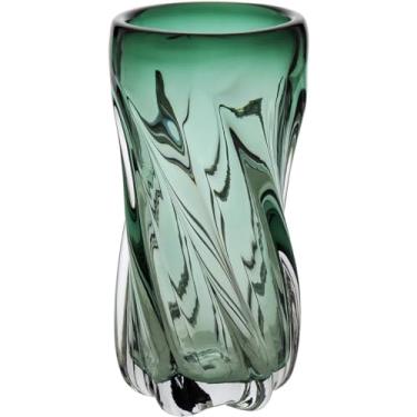 Imagem de VASO DECORATIVO ENFEITE CASA VIDRO 22x10x10cm VERDE