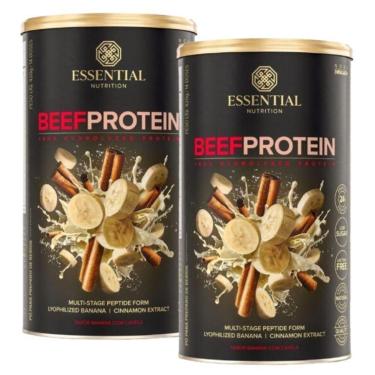 Imagem de Kit 2x Beef protein Banana com Canela - (420g cada) - Essential Nutrition-Unissex