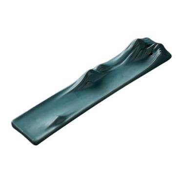 Imagem de BLWOTMOR Suporte de Cerâmica para Queimador, Presente Criativo para Inauguração de Casa, Cinzeiro para Restaurante, Armário, Escritório Ou Sala de Estar, Verde, Tamanho real