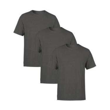 Imagem de Kit 3 Camisetas AMGK Masculina Lisa Premium 100% Algodão-Masculino