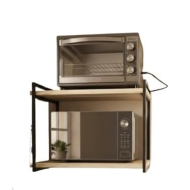 Imagem de Suporte De Parede, Adequado Para Micro-Ondas, Fornos E Fritadeiras De Ar Quente – Nicho De Armazenamento Para Cozinha(Prateleira Madeira 60cm)