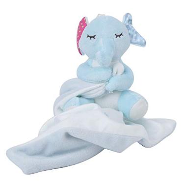 Imagem de Generic Brinquedo de Pelúcia Recém-nascido para Bebês, Toalha Macia de Desenho Animado, Cobertor Pendurado para Bebês, Coelho Rosa, Toalha Calmante para Decoração de Berçário (Elefante Azul)