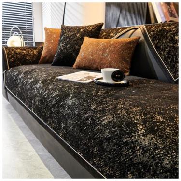 Imagem de SPXMQSS Capa de sofá seccional, antiderrapante para sofás, capa de sofá espessa em forma de L, capa de sofá universal de chenille supermacia A 110 x 110 cm