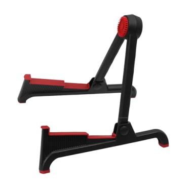 Imagem de oshhni Suporte dobrável para guitarra, portátil, universal e compacto, em formato de a, para uso no chão, ideal para violoncelo, Preto E Vermelho