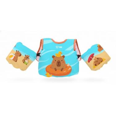 Imagem de Boia Colete Salva Vidas Infantil Flutuador Ajustável e Seguro Para Crianças Até 25kg, 1 a 7 Anos - Piscina Praia Não Fura Won (Capivara)