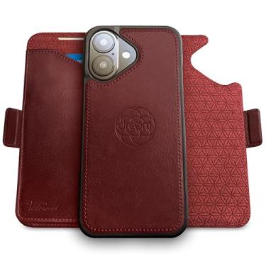 Imagem de Dreem for iPhone 17 Case Wallet, Revolutionary Phone Stand, Vegan Leather, MagSafe-Fit, Magnetic Detachable Flip Cover, RFID Blocking Card Holder, Gift-Box [Fibonacci:Burgundy]