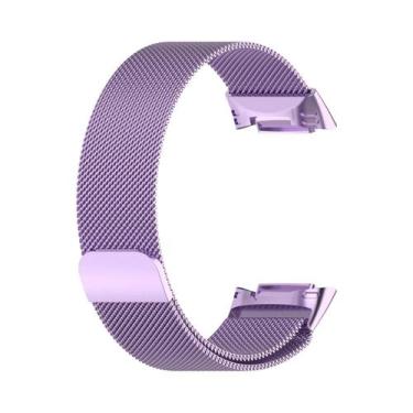 Imagem de Pulseira De Aço Inoxidável Milanese Para Fitbit Charge 6 5, Substituiç
