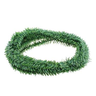 Imagem de SQXBK Tiras decorativas de agulhas de pinheiro de arame de ferro de Natal 5 m acessórios de guirlanda verde adequados para projetos de artesanato, embalagem de presente, moldura fotográfica