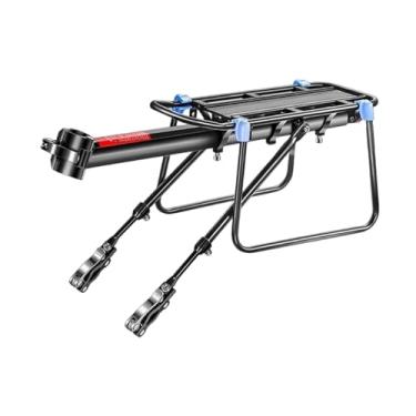 Imagem de Fenteer Bagageiro de alumínio para bicicletas, ideal para viagens de ciclismo e mountain bikes, Apenas Rack