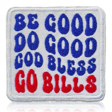Imagem de Be Good Do Good God Bless Patch bordado mensagem positiva crachá para jaquetas, mochilas, chapéus, design inspirado na fé, bordado durável, presente motivacional, 7,6 cm